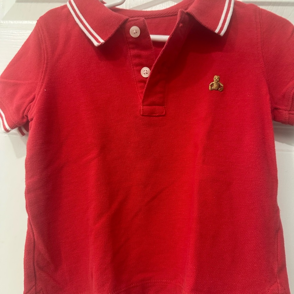 GAP Red Polo Shirt Classic Design with Embroidered Logo